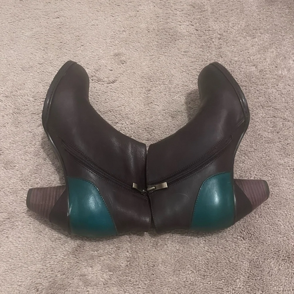 Colorful Embroidered Ankle Booties - Picture 3 of 8